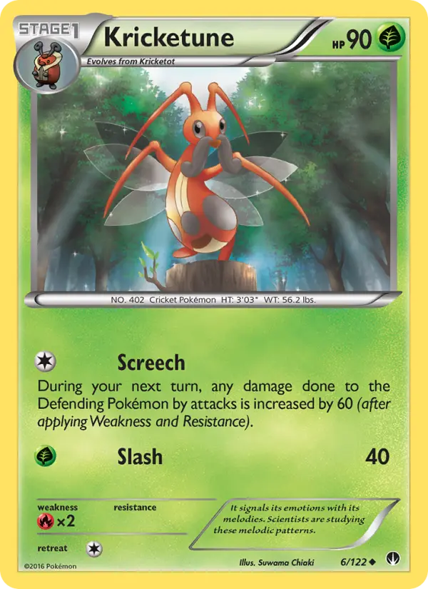 Kricketune Pokemon card from BREAKpoint