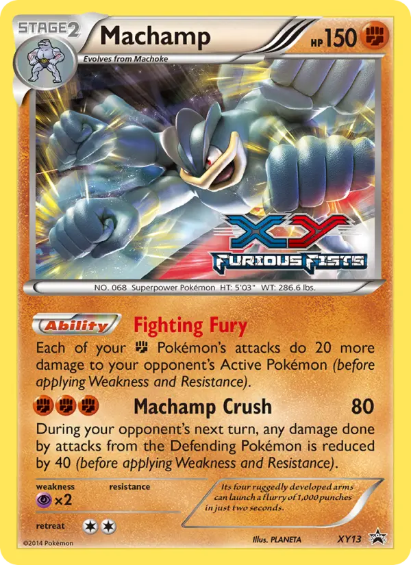 Machamp Pokemon card from XY Black Star Promos