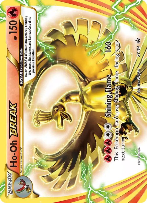 Ho-Oh BREAK Pokemon card from XY Black Star Promos