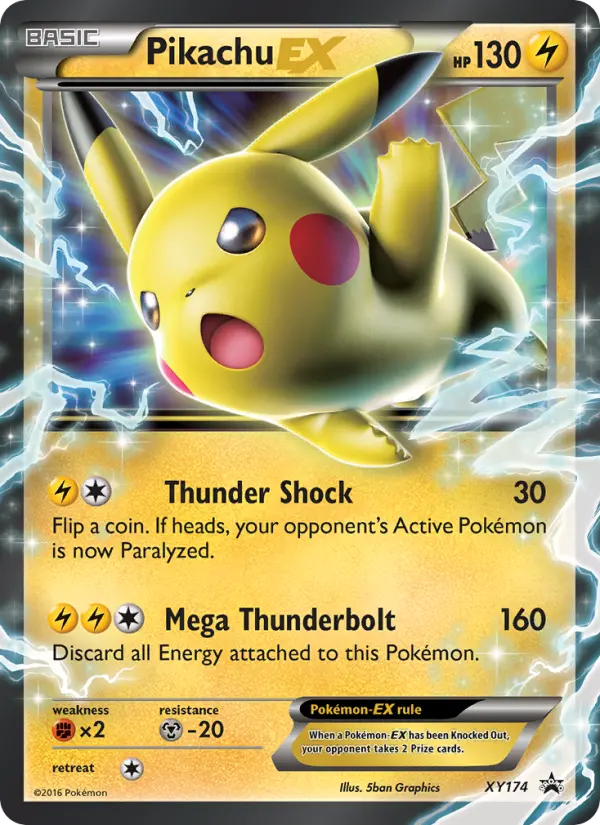 Pikachu-EX Pokemon card from XY Black Star Promos