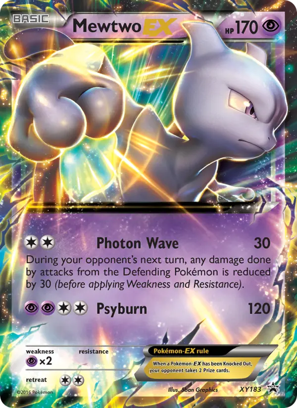 Mewtwo-EX Pokemon card from XY Black Star Promos