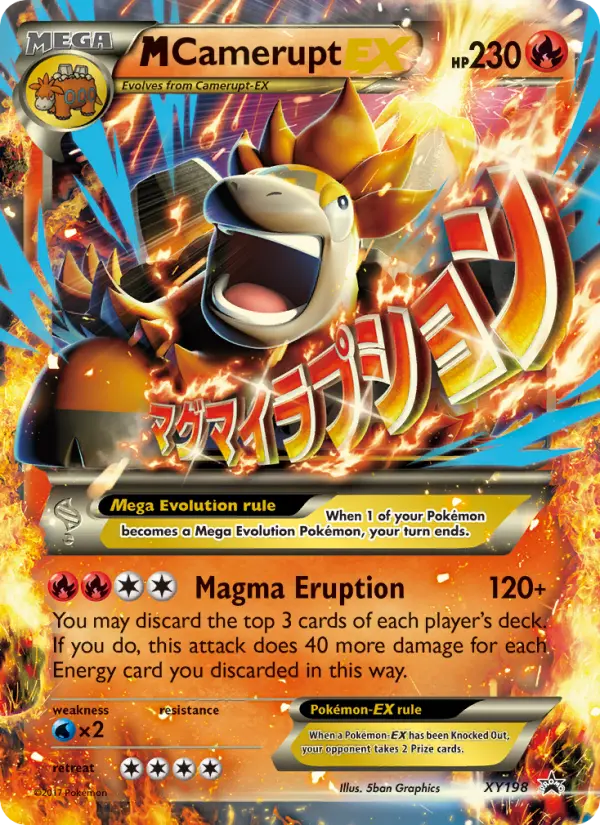 M Camerupt-EX Pokemon card from XY Black Star Promos