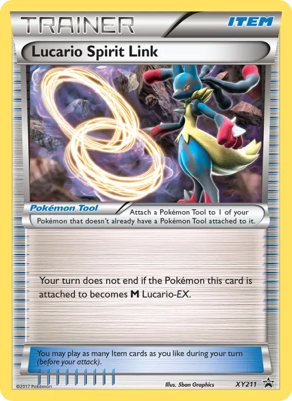 Lucario Spirit Link Pokemon card from XY Black Star Promos