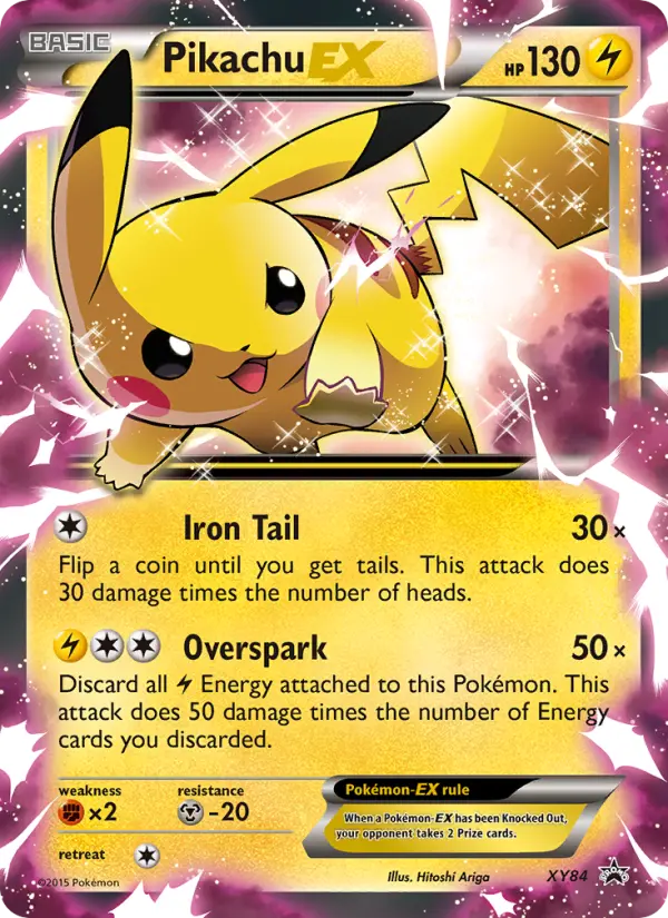 Pikachu EX Pokemon card from XY Black Star Promos
