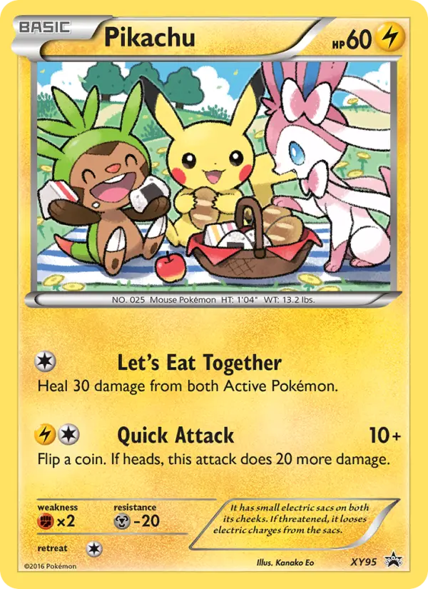 Pikachu Pokemon card from XY Black Star Promos